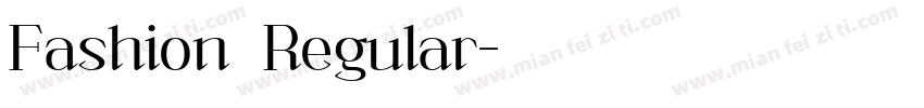 Fashion Regular字体转换